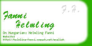 fanni helmling business card